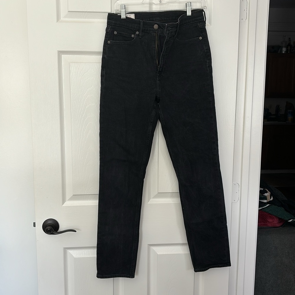 GAP cigarette high rise black jean / 28 tall / 6T